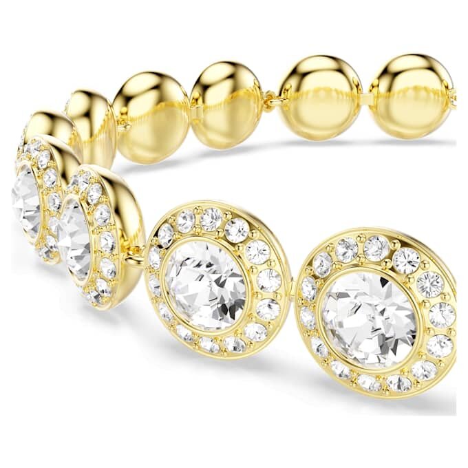 Ein Angelic Armband, Rundschliff, Pavé, mittelgross, weiss, vergoldet Ein Angelic Armband, Rundschliff, Pavé, mittelgross, weiss, vergoldet