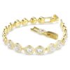 Ein Angelic Armband, Rundschliff, Pavé, mittelgross, weiss, vergoldet Ein Angelic Armband, Rundschliff, Pavé, mittelgross, weiss, vergoldet