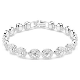 Ein Angelic Armband, Rundschliff, weiss, rhodiniert Ein Angelic Armband, Rundschliff, weiss, rhodiniert