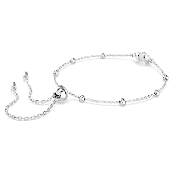 Ein Angelic Armband, Rundschliff, weiss, rhodiniert Ein Angelic Armband, Rundschliff, weiss, rhodiniert