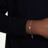 Ein Angelic Armband, Rundschliff, weiss, rhodiniert Ein Angelic Armband, Rundschliff, weiss, rhodiniert