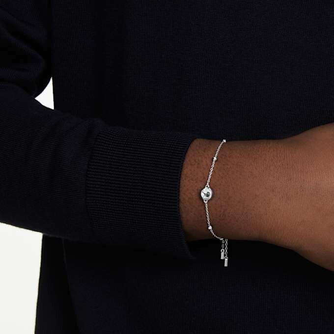 Ein Angelic Armband, Rundschliff, weiss, rhodiniert Ein Angelic Armband, Rundschliff, weiss, rhodiniert