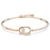 Ein Armband, runder Schliff, ovale Form, weiss, roségoldfarben plattiert Ein Armband, runder Schliff, ovale Form, weiss, roségoldfarben plattiert