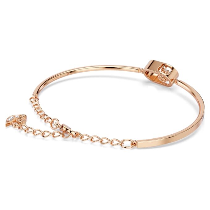 Ein Armband, runder Schliff, ovale Form, weiss, roségoldfarben plattiert Ein Armband, runder Schliff, ovale Form, weiss, roségoldfarben plattiert