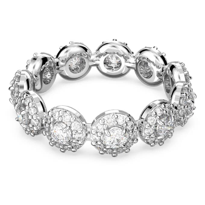 Eine Angelic Ring, Rundschliff, weiss, rhodiniert Eine Angelic Ring, Rundschliff, weiss, rhodiniert