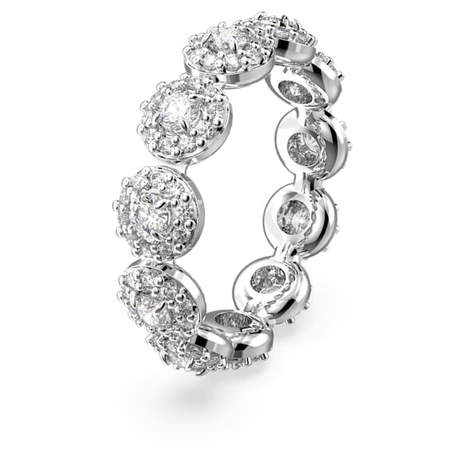 Eine Angelic Ring, Rundschliff, weiss, rhodiniert Eine Angelic Ring, Rundschliff, weiss, rhodiniert