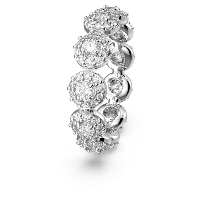 Eine Angelic Ring, Rundschliff, weiss, rhodiniert Eine Angelic Ring, Rundschliff, weiss, rhodiniert