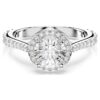 Eine Angelic Ring, Rundschliff, weiss, silberfarben Eine Angelic Ring, Rundschliff, weiss, silberfarben
