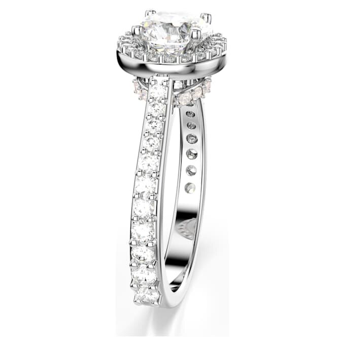 Eine Angelic Ring, Rundschliff, weiss, silberfarben Eine Angelic Ring, Rundschliff, weiss, silberfarben
