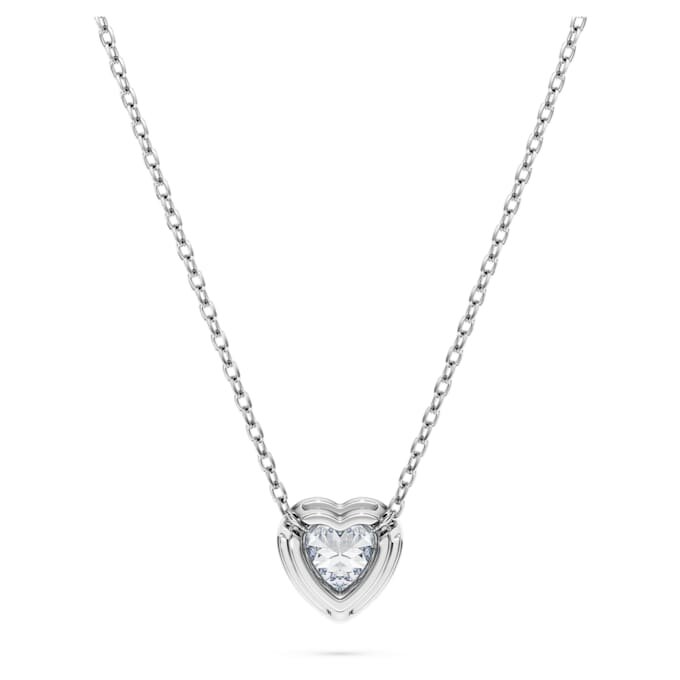Eternity-Anhänger mit im Labor gezüchteten Diamanten, 0.5 Ct Tw, Herzform, Sterlingsilber Eternity-Anhänger mit im Labor gezüchteten Diamanten, 0.5 Ct Tw, Herzform, Sterlingsilber