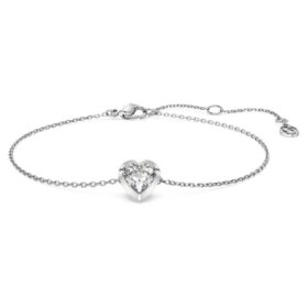 Eternity-Armband mit im Labor gezüchteten Diamanten, 0.5 Ct Tw, Herzform, Sterlingsilber Eternity-Armband mit im Labor gezüchteten Diamanten, 0.5 Ct Tw, Herzform, Sterlingsilber