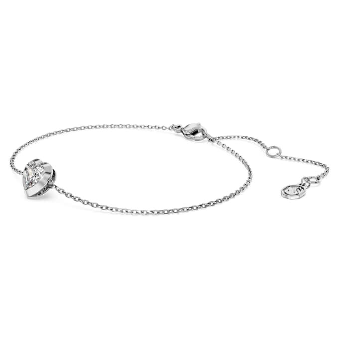 Eternity-Armband mit im Labor gezüchteten Diamanten, 0.5 Ct Tw, Herzform, Sterlingsilber Eternity-Armband mit im Labor gezüchteten Diamanten, 0.5 Ct Tw, Herzform, Sterlingsilber