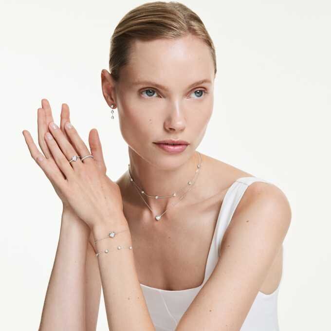 Achtkant-Armband mit im Labor gezüchteten Diamanten, 0.8 Ct Tw, runde Form, Sterlingsilber Achtkant-Armband mit im Labor gezüchteten Diamanten, 0.8 Ct Tw, runde Form, Sterlingsilber