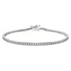 Eternity-Armband mit im Labor gezüchteten Diamanten, 1.5 Ct Tw, runde Form, 14K Weissgold
