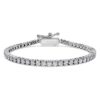 Eternity-Armband mit im Labor gezüchteten Diamanten, 3 Karat insgesamt, runde Form, 14K Weissgold