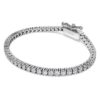 Eternity-Armband mit im Labor gezüchteten Diamanten, 3 Karat insgesamt, runde Form, 14K Weissgold