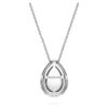 Eternity Halo Solitaire-Anhänger, im Labor gezüchtete Diamanten, 1 Karat insgesamt, Birnenform, 14K Weissgold Eternity Halo Solitaire-Anhänger, im Labor gezüchtete Diamanten, 1 Karat insgesamt, Birnenform, 14K Weissgold