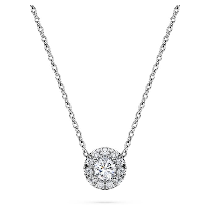 Eternity Halo Solitär-Anhänger, im Labor gezüchtete Diamanten 0.23 Ct Tw, runde Form, Sterlingsilber Eternity Halo Solitär-Anhänger, im Labor gezüchtete Diamanten 0.23 Ct Tw, runde Form, Sterlingsilber