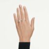 Eternity-Halo-Solitärring mit im Labor gezüchteten Diamanten, 0.45 Karat insgesamt, runde Form, Sterlingsilber Eternity-Halo-Solitärring mit im Labor gezüchteten Diamanten, 0.45 Karat insgesamt, runde Form, Sterlingsilber