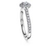 Eternity-Halo-Solitärring mit im Labor gezüchteten Diamanten, 0.45 Karat insgesamt, runde Form, Sterlingsilber Eternity-Halo-Solitärring mit im Labor gezüchteten Diamanten, 0.45 Karat insgesamt, runde Form, Sterlingsilber