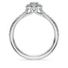 Eternity-Halo-Solitärring mit im Labor gezüchteten Diamanten, 0.45 Karat insgesamt, runde Form, Sterlingsilber Eternity-Halo-Solitärring mit im Labor gezüchteten Diamanten, 0.45 Karat insgesamt, runde Form, Sterlingsilber