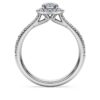 Eternity-Halo-Solitärring mit im Labor gezüchteten Diamanten, 0.8 Ct Tw, runde Form, 14K Weissgold Eternity-Halo-Solitärring mit im Labor gezüchteten Diamanten, 0.8 Ct Tw, runde Form, 14K Weissgold