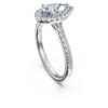 Eternity-Halo-Solitärring mit im Labor gezüchteten Diamanten, 1.3 Ct Tw, Birnenform, 14K Weissgold Eternity-Halo-Solitärring mit im Labor gezüchteten Diamanten, 1.3 Ct Tw, Birnenform, 14K Weissgold