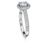 Eternity-Halo-Solitärring mit im Labor gezüchteten Diamanten, 1.33 Ct Tw, runde Form, 14K Weissgold Eternity-Halo-Solitärring mit im Labor gezüchteten Diamanten, 1.33 Ct Tw, runde Form, 14K Weissgold