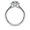 Eternity-Halo-Solitärring mit im Labor gezüchteten Diamanten, 1.33 Ct Tw, runde Form, 14K Weissgold Eternity-Halo-Solitärring mit im Labor gezüchteten Diamanten, 1.33 Ct Tw, runde Form, 14K Weissgold