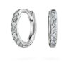 Eternity-Ohrringe mit im Labor gezüchteten Diamanten, 0.1 Ct Tw, runde Form, klein, 14K Weissgold Eternity-Ohrringe mit im Labor gezüchteten Diamanten, 0.1 Ct Tw, runde Form, klein, 14K Weissgold