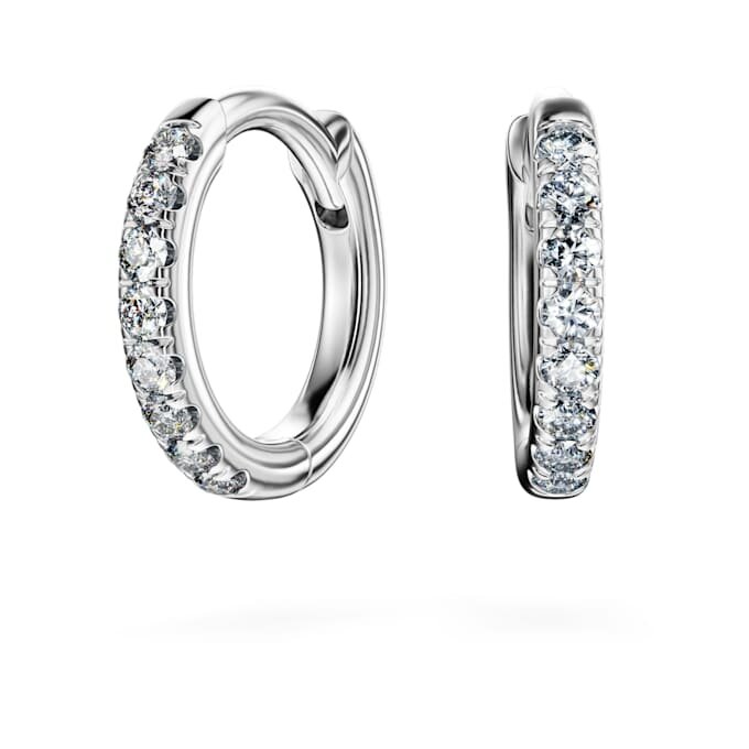 Eternity-Ohrringe mit im Labor gezüchteten Diamanten, 0.1 Ct Tw, runde Form, klein, 14K Weissgold Eternity-Ohrringe mit im Labor gezüchteten Diamanten, 0.1 Ct Tw, runde Form, klein, 14K Weissgold