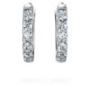 Eternity-Ohrringe mit im Labor gezüchteten Diamanten, 0.1 Ct Tw, runde Form, klein, 14K Weissgold Eternity-Ohrringe mit im Labor gezüchteten Diamanten, 0.1 Ct Tw, runde Form, klein, 14K Weissgold