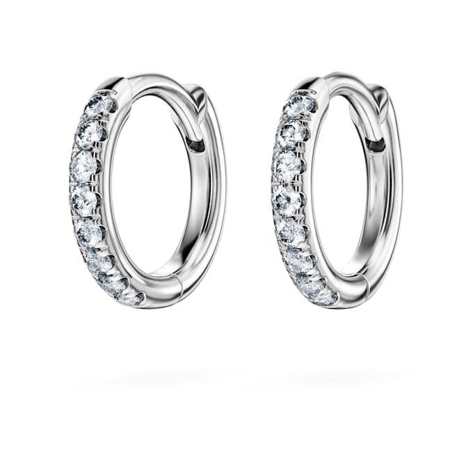 Eternity-Ohrringe mit im Labor gezüchteten Diamanten, 0.1 Ct Tw, runde Form, klein, 14K Weissgold Eternity-Ohrringe mit im Labor gezüchteten Diamanten, 0.1 Ct Tw, runde Form, klein, 14K Weissgold