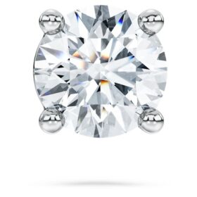 Eternity-Ohrringe mit im Labor gezüchteten Diamanten, 0.5 Ct insgesamt, einzeln, runde Form, 14K Weissgold
