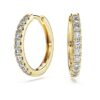 Eternity-Ohrringe mit im Labor gezüchteten Diamanten, 0.5 Ct Tw, runde Form, 14K Gelbgold