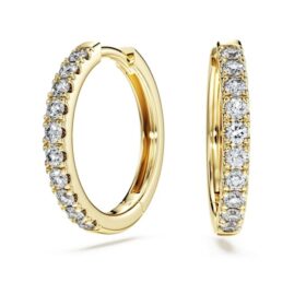 Eternity-Ohrringe mit im Labor gezüchteten Diamanten, 0.5 Ct Tw, runde Form, 14K Gelbgold Eternity-Ohrringe mit im Labor gezüchteten Diamanten, 0.5 Ct Tw, runde Form, 14K Gelbgold