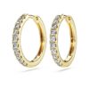 Eternity-Ohrringe mit im Labor gezüchteten Diamanten, 0.5 Ct Tw, runde Form, 14K Gelbgold