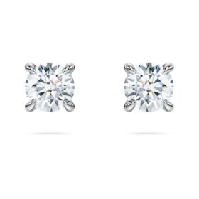 Eternity-Ohrringe mit im Labor gezüchteten Diamanten, 0.52 Ct Tw, runde Form, Sterlingsilber