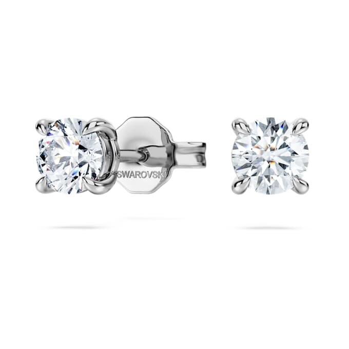 Eternity-Ohrringe mit im Labor gezüchteten Diamanten, 0.52 Ct Tw, runde Form, Sterlingsilber Eternity-Ohrringe mit im Labor gezüchteten Diamanten, 0.52 Ct Tw, runde Form, Sterlingsilber