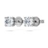 Eternity-Ohrringe mit im Labor gezüchteten Diamanten, 0.52 Ct Tw, runde Form, Sterlingsilber Eternity-Ohrringe mit im Labor gezüchteten Diamanten, 0.52 Ct Tw, runde Form, Sterlingsilber