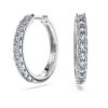 Eternity-Ohrringe mit im Labor gezüchteten Diamanten, 0.56 ct insgesamt, runde Form, Sterlingsilber Eternity-Ohrringe mit im Labor gezüchteten Diamanten, 0.56 ct insgesamt, runde Form, Sterlingsilber