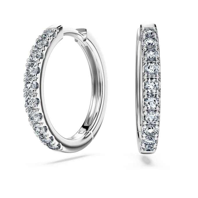 Eternity-Ohrringe mit im Labor gezüchteten Diamanten, 0.56 ct insgesamt, runde Form, Sterlingsilber Eternity-Ohrringe mit im Labor gezüchteten Diamanten, 0.56 ct insgesamt, runde Form, Sterlingsilber