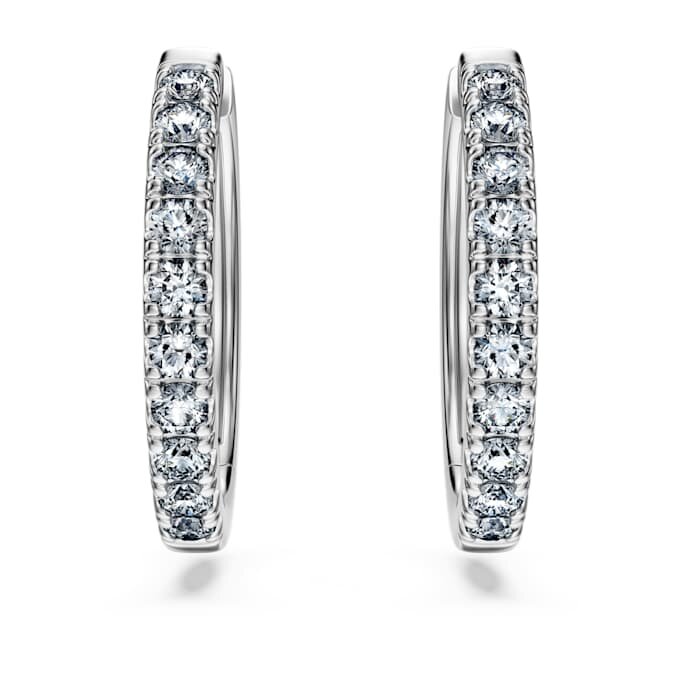 Eternity-Ohrringe mit im Labor gezüchteten Diamanten, 0.56 ct insgesamt, runde Form, Sterlingsilber Eternity-Ohrringe mit im Labor gezüchteten Diamanten, 0.56 ct insgesamt, runde Form, Sterlingsilber