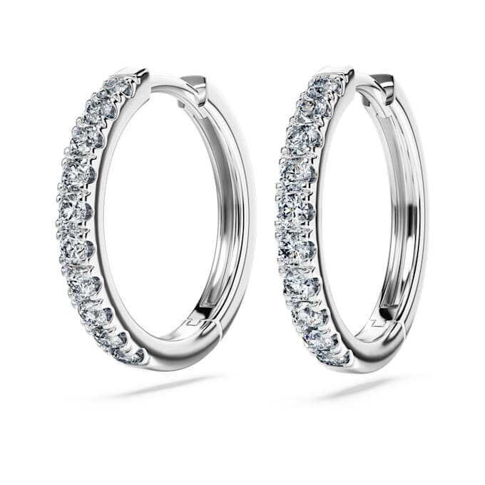 Eternity-Ohrringe mit im Labor gezüchteten Diamanten, 0.56 ct insgesamt, runde Form, Sterlingsilber Eternity-Ohrringe mit im Labor gezüchteten Diamanten, 0.56 ct insgesamt, runde Form, Sterlingsilber
