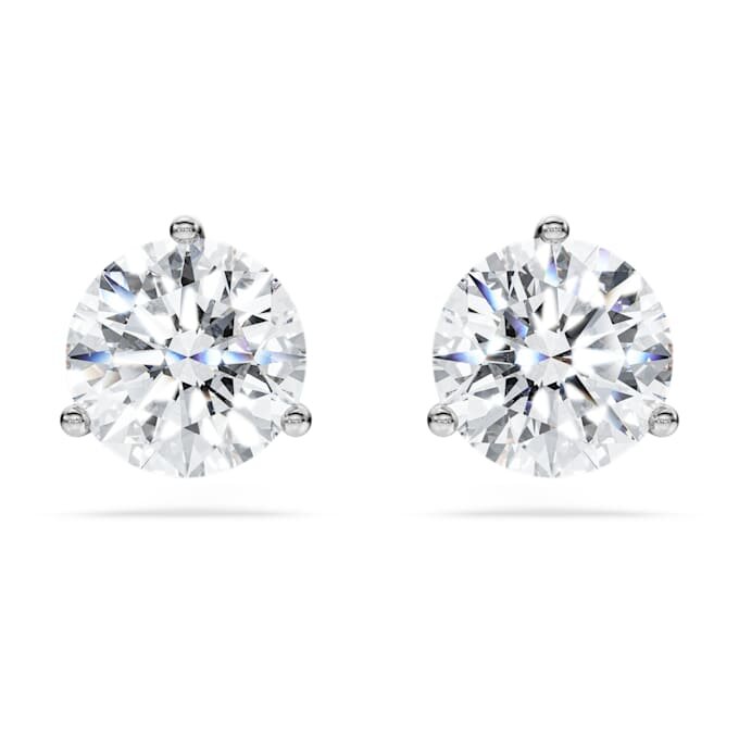 Eternity-Ohrringe mit im Labor gezüchteten Diamanten, 2.0 Ct Tw, runde Form, 14K Weissgold Eternity-Ohrringe mit im Labor gezüchteten Diamanten, 2.0 Ct Tw, runde Form, 14K Weissgold