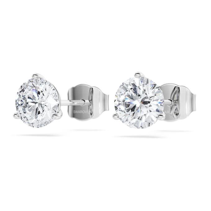 Eternity-Ohrringe mit im Labor gezüchteten Diamanten, 2.0 Ct Tw, runde Form, 14K Weissgold Eternity-Ohrringe mit im Labor gezüchteten Diamanten, 2.0 Ct Tw, runde Form, 14K Weissgold