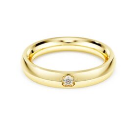 Eternity-Ring mit im Labor gezüchteten Diamanten, 0.05 Ct insgesamt, runde Form, 14K Gelbgold