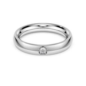 Eternity-Ring mit im Labor gezüchteten Diamanten, 0.05 Karat insgesamt, runde Form, 14K Weissgold