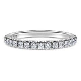 Eternity-Ring mit im Labor gezüchteten Diamanten, 0.4 Ct insgesamt, runde Form, 14K Weissgold