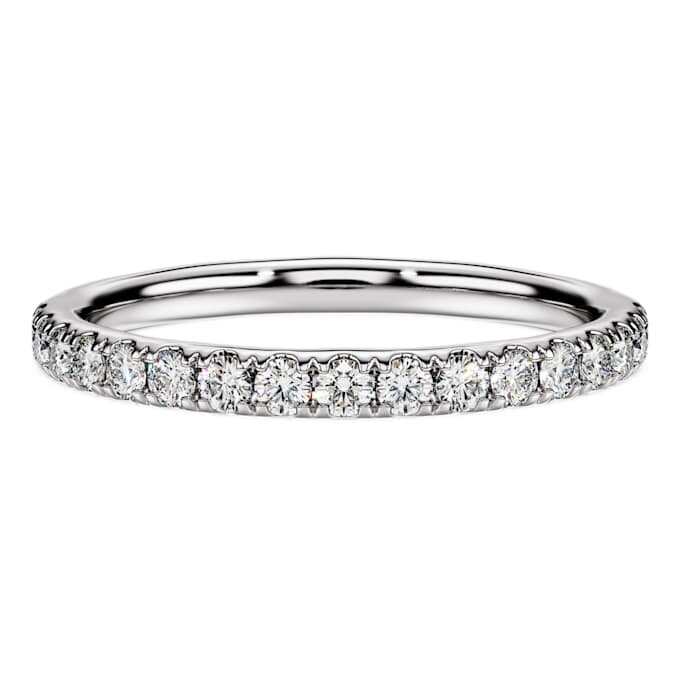 Eternity-Ring mit im Labor gezüchteten Diamanten, 0.4 Ct Tw, runde Form, Sterlingsilber Eternity-Ring mit im Labor gezüchteten Diamanten, 0.4 Ct Tw, runde Form, Sterlingsilber